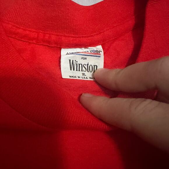 Winston cigarettes red shirt with sticker still on. Big eagle on back - Picture 4 of 5